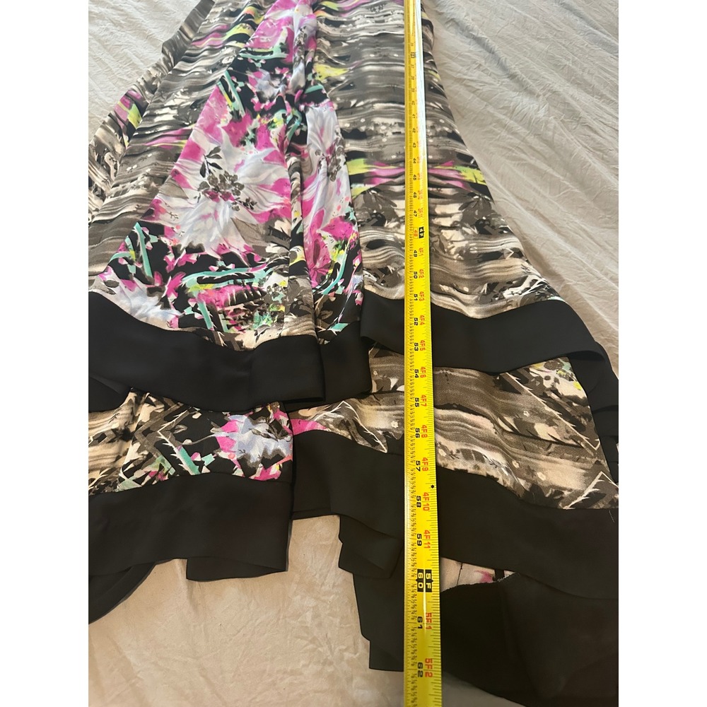 Parker Aurora Combo Maxi Dress size medium women's black teal pink - Picture 7 of 12
